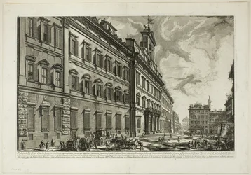 Widok na Palazzo di Montecitorio z Widoków Rzymu