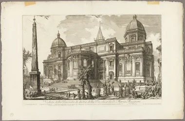 Widok na tylne wejście do bazyliki S. Maria Maggiore, z widoków Rzymu