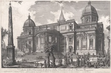Widok tylnego wejścia do bazyliki S. Maria Maggiore, ok. 1760-1778 (akwaforta)