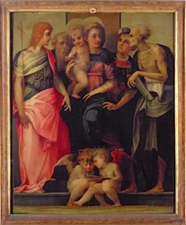 Madonna z Dzieciątkiem ze świętymi, ok. 1518 (szczegóły patrz 75783)