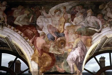 Parnas, fragment schematu zdobniczego w Galerii Franciszka I