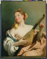 Dziewczyna z mandoliną, 1755-60