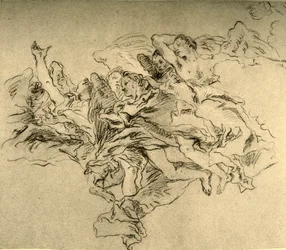 Grupa unoszących się Aniołów, ok. 1755, 1928 r.