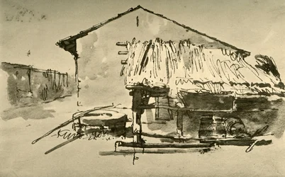 Wnętrze folwarku, połowa XVIII w., 1928