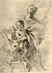 Madonna z Dzieciątkiem, połowa XVIII wieku, 1928