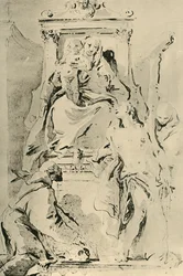 Madonna intronizowana ze świętymi, połowa XVIII wieku, 1928