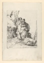 Magik z czterema Postaciami przy dymiącym Ołtarzu, ze Scherzi, ca. 1743-52.