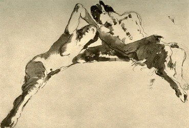 Faun męski i żeński, połowa XVIII wieku, 1928