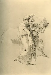 Stary i młody żołnierz, połowa XVIII wieku, 1928
