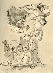 Gra w amorki, c1757, 1928
