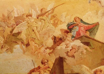 Tłumaczenie Świętego Domu z Nazaretu na Loreto, fragment Dziewicy