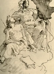 Dwie kobiety, połowa XVIII wieku, 1928