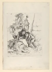 Dwóch magów i dwóch chłopców, ze Scherzi, ca. 1743-50.