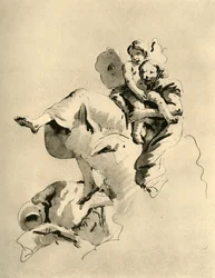 Wenus i Kupidyn, połowa XVIII wieku, 1928