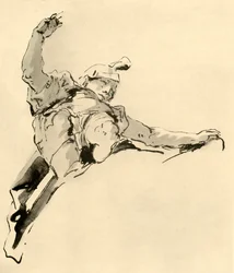 Wojownik stojący na chmurach, połowa XVIII wieku, 1928