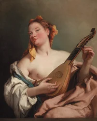 Kobieta z mandoliną
