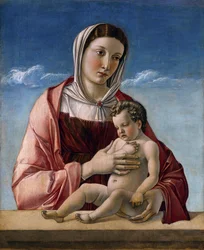 Dziewica z Dzieciątkiem "(Madonna Frizzoni) Obraz Giovanniego Belliniego dit il Giambellino
