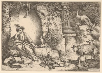 Kirke zmieniający towarzyszy Ulissesa w bestie, 1650-1651.