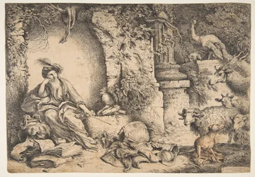 Okrąg z towarzyszami Ulissesa przemieniony w zwierzęta, 1650-51.