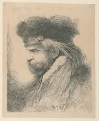 Portret mężczyzny w futrzanej czapce