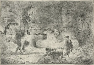 Tobit grzebiący zmarłego, ok. 1647-51
