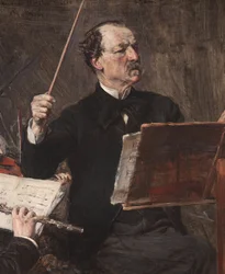 Portret Emanuele Muzio, włoskiego kompozytora i dyrygenta (obraz)