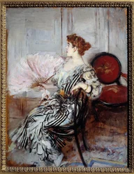 Portret Madame Torri, tancerki Opery. Obraz Giovanniego Boldiniego