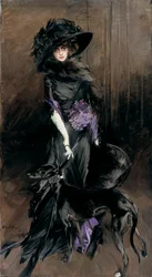 Portret markizy Luisy Casati z chartem