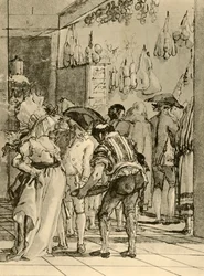 Sklep z wędzonymi wyrobami, 1791, 1928