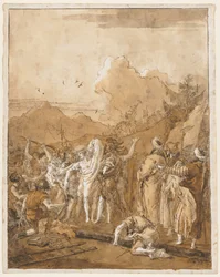 Rozbieranie się Chrystusa, c. 1785-1790.
