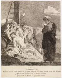 Via crucis - Stacja XIII. Jezus zdjęty z krzyża