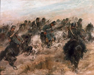 Kampania włoska 1859 roku: „Szarża kawalerii piemonckiej”. (1825-1908). Rzym, Galleria Nazionale d
