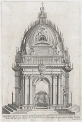 Projekt katafalku dla Francesco Piccolomini, 1607.