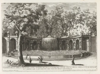 Fontanna Ovato w de Tuinen van de Villa d