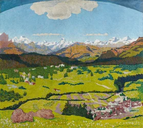Panorama Flims. Tryptyk, panel środkowy, 1904.