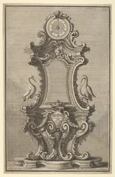 Projekt zegara z Disegni Diversi, 1714 lub 1750.