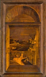 Chór kanoniczny Lignei, inkrustowany przez Giovanniego Marię Platinę 1484, Superior Stall