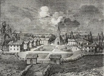 Mettray Agricultural Colony, Tours, Francja, z „Poliorama Pittoresco”, nr 44, 10 czerwca