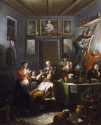 Lekarz, obraz Giovanniego Michele Granieri (czynny 1736-1752).