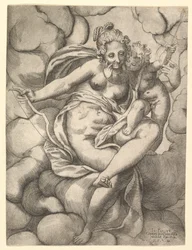Wenus i Kupidyn w chmurach, 1568.