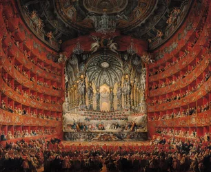 Koncert wydany przez kardynała de La Rochefoucauld w Teatro Argentina w Rzymie z okazji małżeństwa Ludwika, delfina (1729-65), syna Ludwika XV, z Marią Józefą Saską (1731-67), 1747