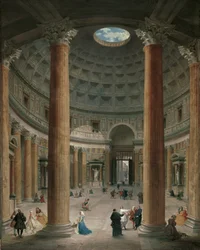Wnętrze Panteonu w Rzymie, autorstwa Giovanniego Paola Panniniego (1691-1765)