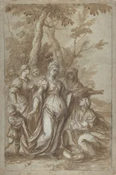 Znalezienie Mojżesza, ca. 1671.