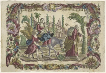 W locie do Egiptu La fuga de Jesus Christo en Egypto / Ucieczka Pana naszego Jezusa Chrystusa do Egiptu (tytuł na obiekcie)