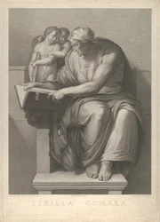 Sybilla Kumejska według fresku Michała Anioła w Kaplicy Sykstyńskiej, 1784-90.
