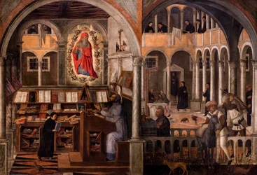 Święty Hieronim ukazuje się świętemu Augustynowi, około 1505-1510 (olej i tempera na płótnie)