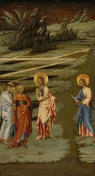 Oto Baranek Boży (Ecce Agnus Dei) - Obraz Giovanniego di Paolo (ok. 1403-1482), tempera na drewnie (68,5x39,5 cm)