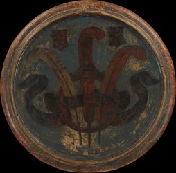 Triumph of Fame, taca narodzin Wawrzyńca Wspaniałego, rewers, ok. 1930 r. 1449 (tempera, srebro i złoto na drewnie)