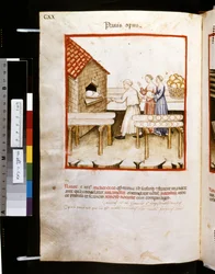 Theatrum sanitatis Ububchasyma de Baldach: "Panis Op Us", pierwsza dekada XIV wieku (miniatura)