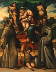 Madonna z Dzieciątkiem i świętymi – Girolamo Marchesi da Cotignola (1471-ca 1540)